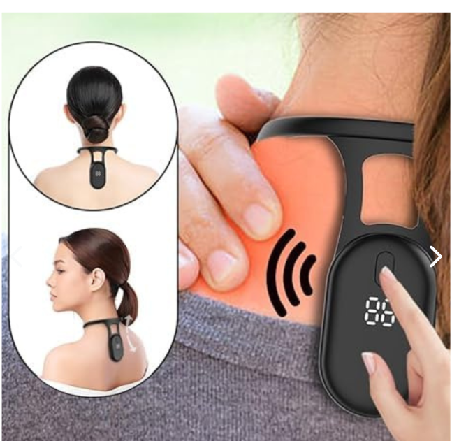 Corrector de Postura Eléctrico — Clip Cervical con Vibración