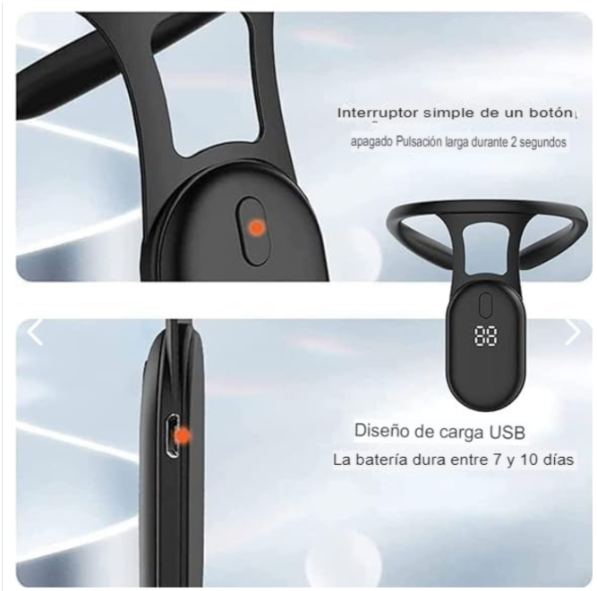 Corrector de Postura Eléctrico — Clip Cervical con Vibración